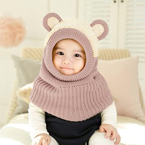Baby Winter Hat Scarf Set, Unisex Infant Toddler Kids Hat Scarf - Image 2