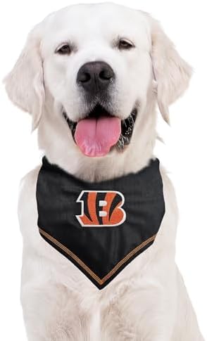 Pets First NFL Cincinnati Bengals TIE Bandana, Small/Medium. Dog Bandana Scarf - Image 4