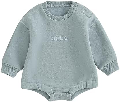 VISGOGO Newborn Infant Baby Boy Oversized Romper Sweater Bodysuits Coming Home by VISGOGO