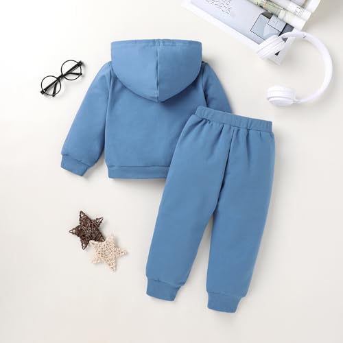 Happy Town Baby Fall Outfits for Girl Boy Long Sleeve Hoodie Top and Long - Image 3