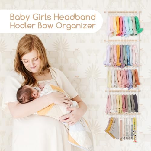 POVETIRE Headband Holder for Girls Baby Headband Organizer Head Bands Hair - Image 5