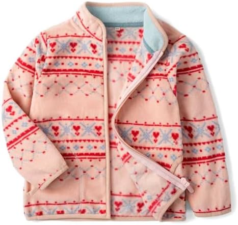 Toddler Boys Girls Fleece Jacket Lightweight Fall Spring 2-12 Years by EIGIOO