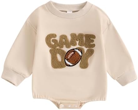 VISGOGO Newborn Infant Baby Boy Oversized Romper Sweater Bodysuits Coming Home by VISGOGO