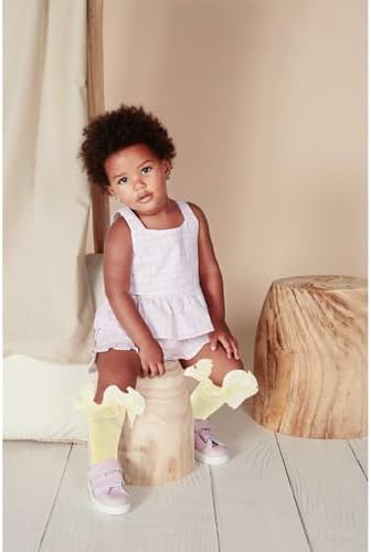 Girls Ruffle Socks Double Lace Turn Cuff Frilly Church Dress Socks - Image 5
