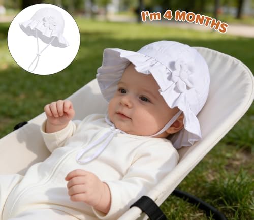 Baby Girl Wide Brim Bucket Hats - Image 2
