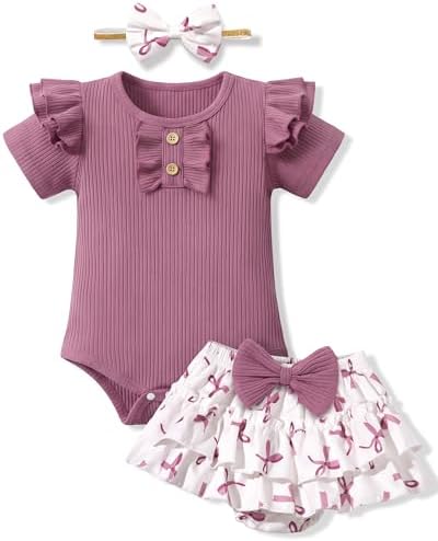 HONGTEYA Baby Girl Clothes Set Newborn Infant Summer Outfits by HONGTEYA