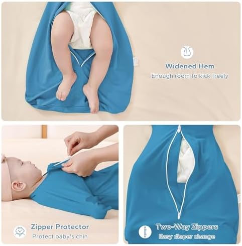ZIGJOY Swaddle Sleep Sack 3-6 Months, 1.0 Tog Cotton Baby Swaddle Blanket - Image 2