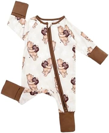 Bow Dream Bamboo Pajamas for Baby, Rayon Sleeper Romper Jumpsuit Outfit | 93% - Image 2