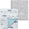 CREVENT 2Pcs 30''X40'' Cute Cozy Fluffy Warm Baby Blankets by CREVENT