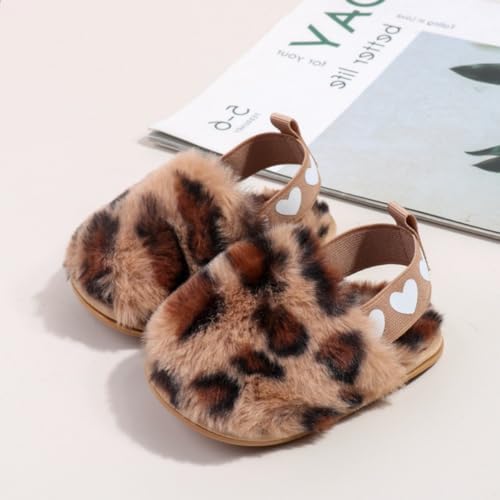 Baby Shoes Pink Leopard Baby Girl Slippers Non-Slip Soft Sole Toddler First - Image 5