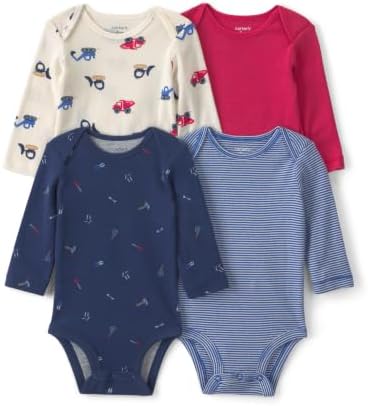 Carter's Baby Boys' 4-pack Long Sleeve Bodysuits by Carters