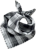 Double Layers Two Tones Dog Cotton Bandana Bibs Scarf DCB05 B&G by Pemilosci