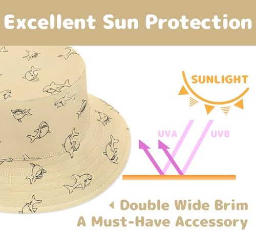 Baby Sun Hat Baby Boy Hats Toddler Hat UPF 50+ Bucket Hat - Image 5