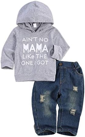 fhutpw Toddler Baby Boy Outfits Hoodie Sweatshirts & Jeans Clothes Set Fall by fhutpw