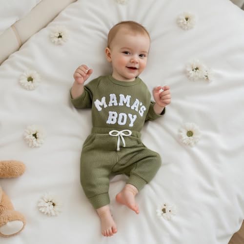 Giraropa Newborn Baby Boy Clothes Rib Knit Romper Jumpsuit Solid Sweater - Image 6