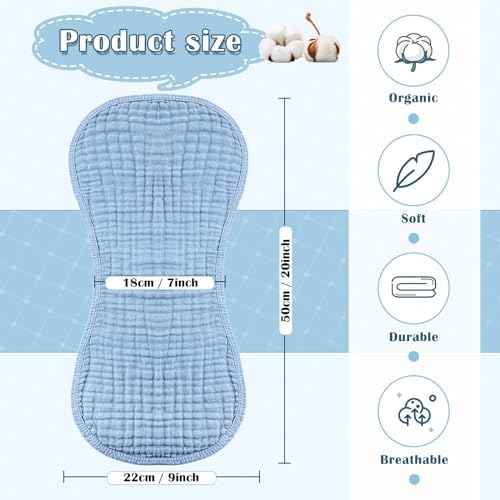 Frienda 8 Pack Muslin Burp Cloths - Image 2