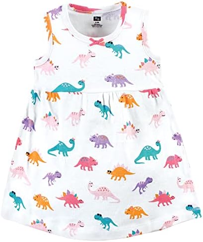 Hudson Baby Infant and Toddler Girls Cotton Dress and Cardigan Set - Image 4