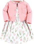 Hudson Baby Infant and Toddler Girls Cotton Dress and Cardigan Set by HudsonBaby