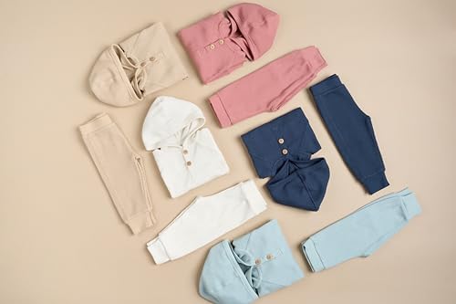 Modern Moments by Gerber Baby Girls Mini-Waffle 2 Piece Hoodie and Pant Set - Image 4