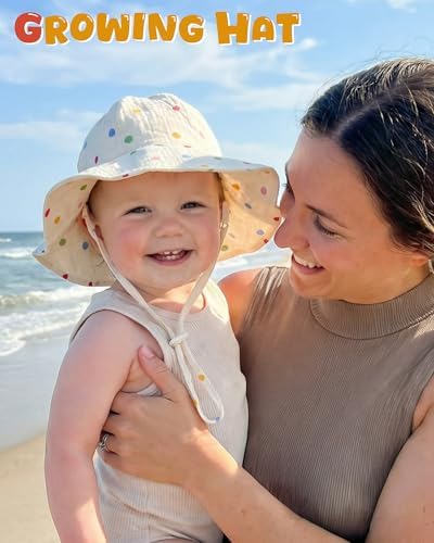 HONGTEYA Baby Sun Hat Muslin Wide Brim Toddler Girl Beach Bucket Hat - Image 5