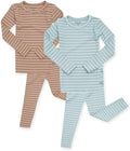 AVAUMA Stripe Pattern Baby Boys Girls Pajama Set Kids Toddler Snug fit Ribbed by AVAUMA
