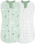 Baby Swaddle 0-2 Months, Cotton Arm-In Zipper Sleep Sack, Wearable Blankets Wrap by SANDJEST