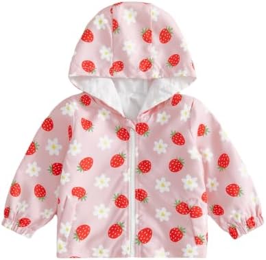 Toddler Baby Girl Windbreaker Jacket Zip Up Hoodie Long Sleeve Sweatshirt by Emmababy