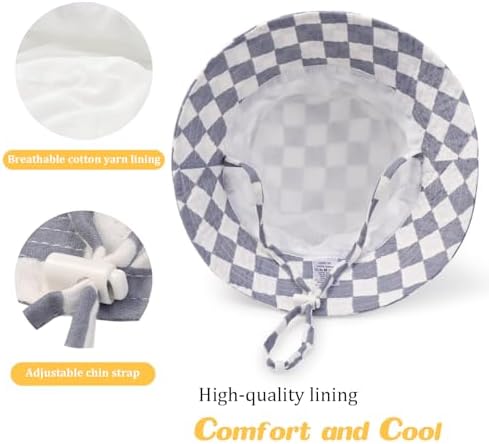 Baby Sun Hat Infant Toddler Summer Cotton Yarn Beach Bucket Hat - Image 4