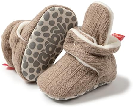 Meckior Newborn Infant Baby Girls Boys Warm Fleece Winter Booties First Walkers by Meckior