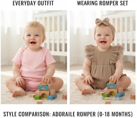 TITKKOP Ruffle Bubble Romper for Baby Girl | One-Piece Shorts Jumpsuit | Summer - Image 5