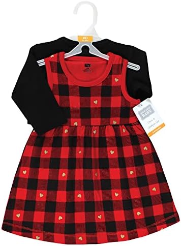 Hudson Baby Infant and Toddler Girls Cotton Dress and Cardigan Set - Image 2