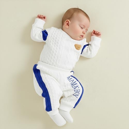 Giraropa Newborn Baby Boy Clothes Rib Knit Romper Jumpsuit Solid Sweater - Image 6