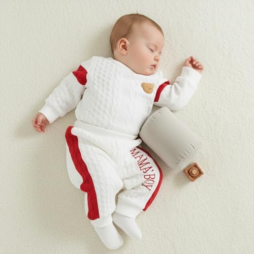 Giraropa Newborn Baby Boy Clothes Rib Knit Romper Jumpsuit Solid Sweater - Image 6
