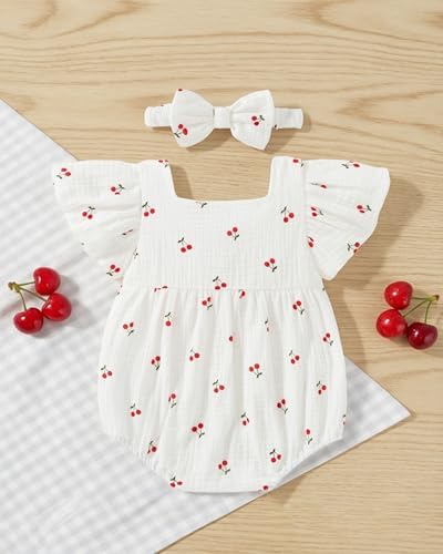 Vibebox Baby Girls Clothes Summer One-sies Romper Outfit Preemie-18 Months - Image 4