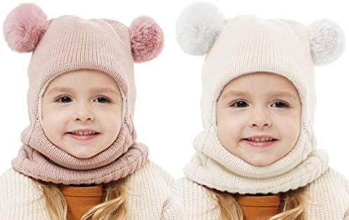 Baby Winter Hat Scarf Set, Unisex Infant Toddler Kids Hat Scarf by GZMM