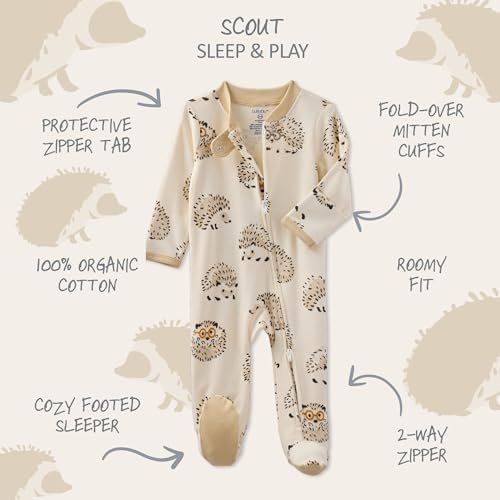 Butterblu Scout Sleep & Play 100% Organic Cotton Footed Zip Front PJs | GOTS - Image 2