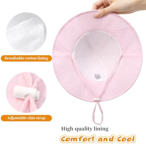 Baby Sun Hat Infant Toddler Girl Kids Sun Protection Beach Bucket Hats - Image 6