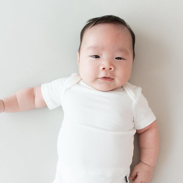 KYTE BABY Short Sleeve Baby Bodysuit, Buttery Soft Rayon Made From Bamboo - Image 3