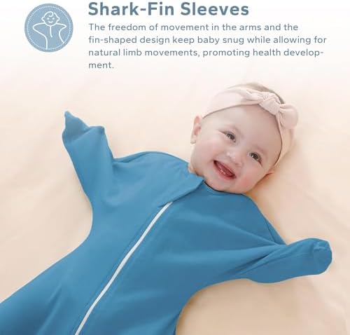 ZIGJOY Swaddle Sleep Sack 3-6 Months, 1.0 Tog Cotton Baby Swaddle Blanket - Image 4