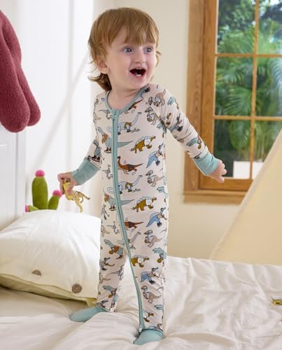 babee Reshinee Bamboo Viscose Baby Footie Pajama, Zipper Sleeper Boys Girls - Image 4