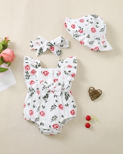 Renotemy Baby Girl Clothes Summer Newborn Girls Outfits Preemie-18Months - Image 2