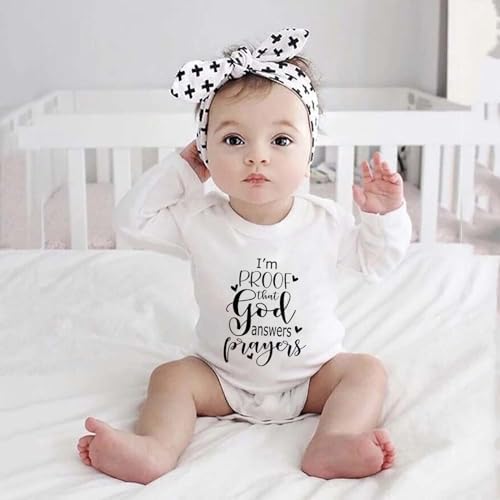 listery I'M Proof That God Answers Prayers Baby Bodysuit Baby Religious Infant - Image 3