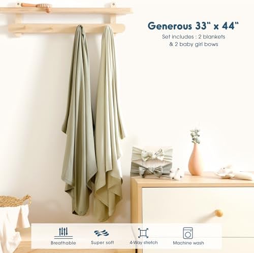 GRSSDER Newborn Swaddle Blanket Set - Image 3