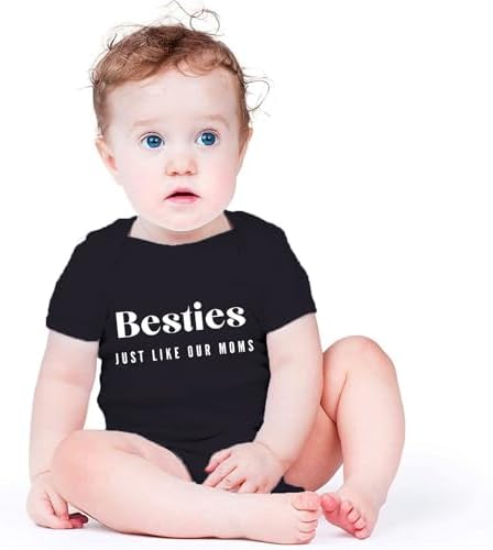 Besties Just Like Our Moms Baby Bodysuit Best Friend Baby Bodysuit Mom Besties - Image 2