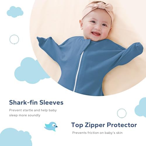 ZIGJOY Swaddle Sleep Sack 6-12 Months, 1.0 Tog Cotton Baby Swaddle Blanket - Image 3