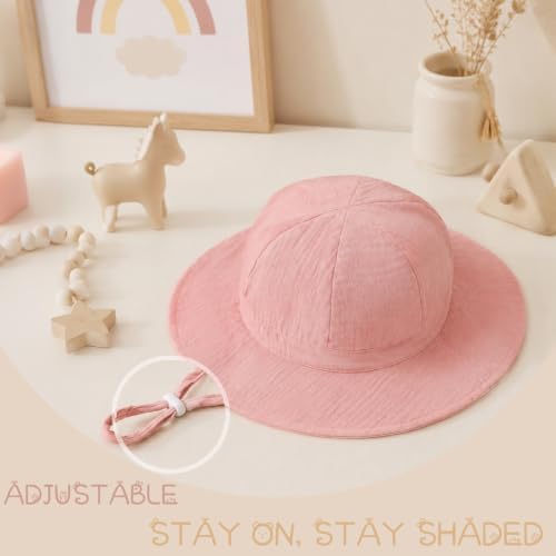 Baby Girl Sun Hat Infant Summer Beach Hat Toddler Bucket Hat UPF 50+ - Image 6