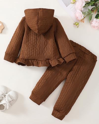 Mioglrie Baby Toddler Girl Clothes Infant Fall Winter Hoodie Solid Outfits - Image 4