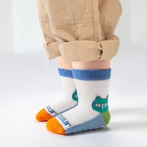 Aroveea Toddler Socks Non Slip Grip Ankle Baby 12 Pack - Image 5