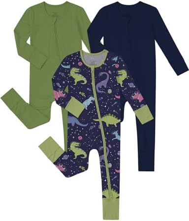 Jimonda Unisex Baby Zipper Footies Pajamas 3-Pack by JimondaBaby
