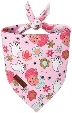 Lionet Paws Halloween Dog Bandana Washable Cotton Handkerchief Scarf Triangle by lionetpaws